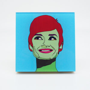Grafikdesign Bild Audrey Hepburn (blau)