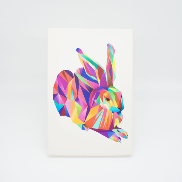 Bild auf Leinwand - Hans Hase pink/lila