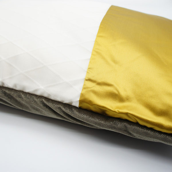 Kissen senfgelb & cremefarben – Bild 4