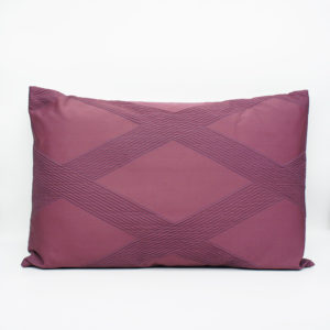 Kissen aubergine & silber