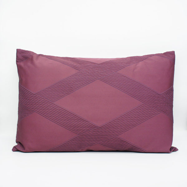 Kissen aubergine & silber