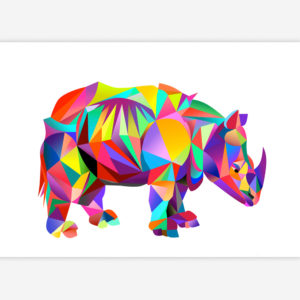 Postkarte Rita Rhino