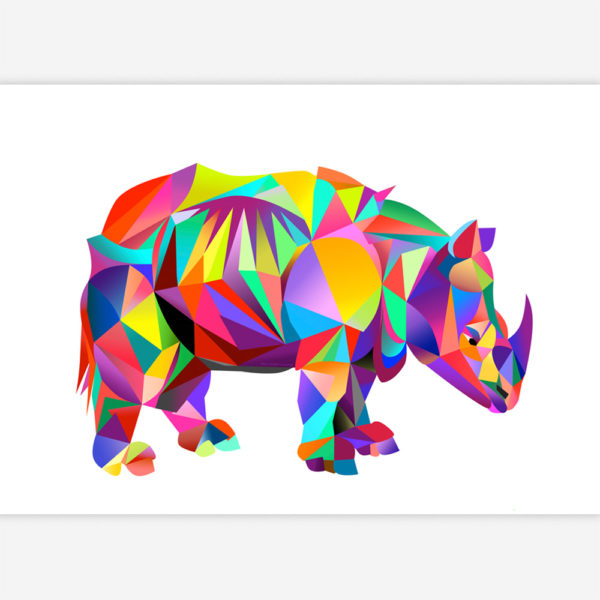 Postkarte Rita Rhino
