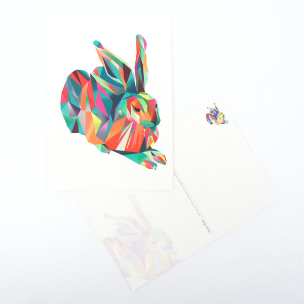 Postkarte Hans Hase grün – Bild 2