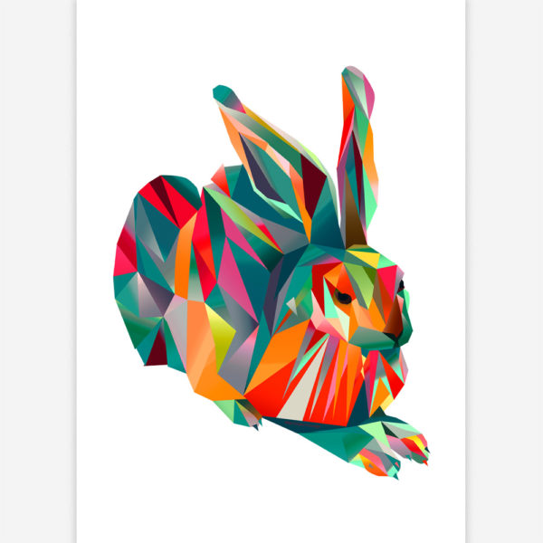Postkarte Hans Hase grün