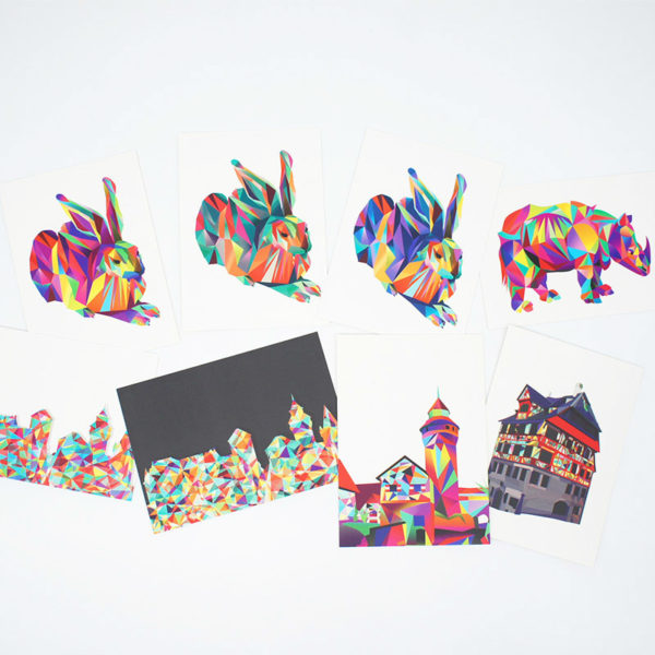 Postkarte Hans Hase grün – Bild 3