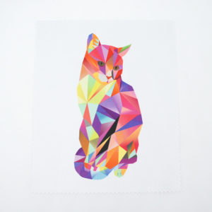 Brillenreinigungstuch Karl Kater pink