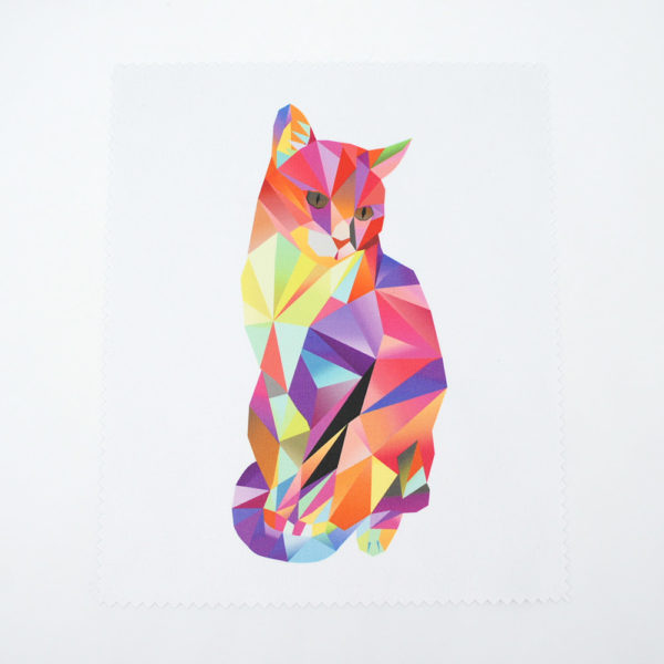 Brillenreinigungstuch Karl Kater pink