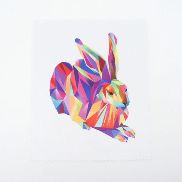 Brillenreinigungstuch Hans Hase pink/rot