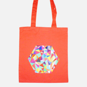 Tragetasche Hexagon koralle
