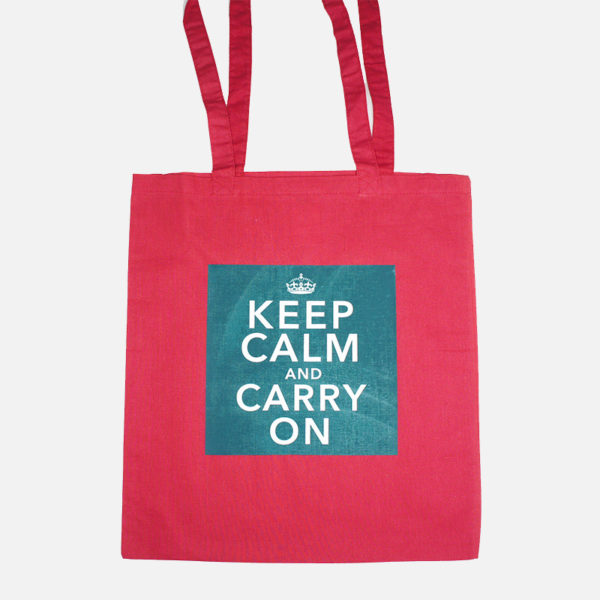 Tragetasche Keep Calm weinrot&graublau