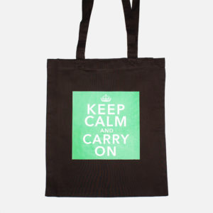 Tragetasche Keep Calm braun&grün