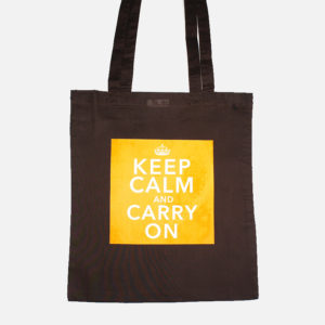 Tragetasche Keep Calm braun&orange