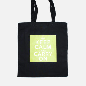 Tragetasche Keep Calm schwarz&hellgrün