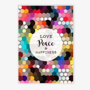 Grafikdruck Love Peace & Happiness