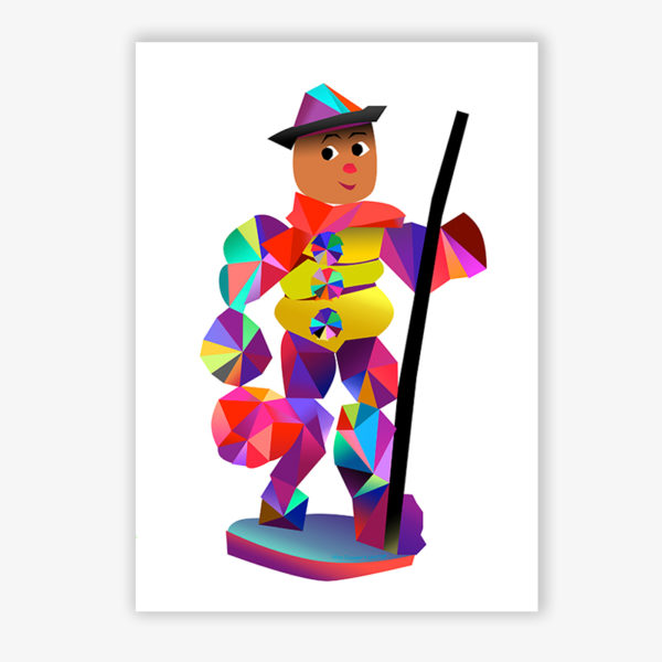 Grafikdruck Emil Zwetschgermoo pink