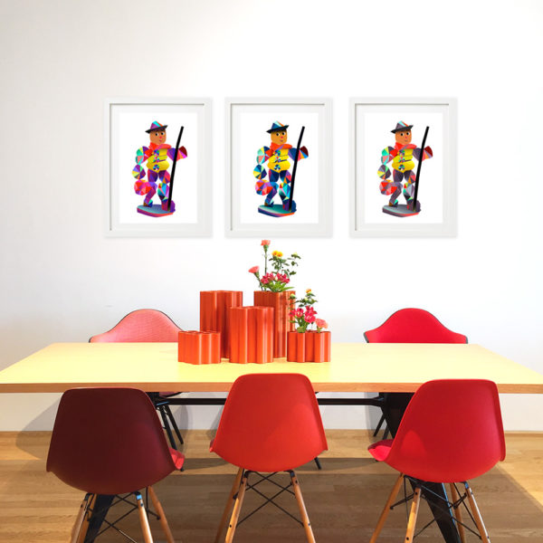 Grafikdruck Emil Zwetschgermoo pink – Bild 2