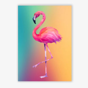Grafikdruck Flamingo Nr. 1