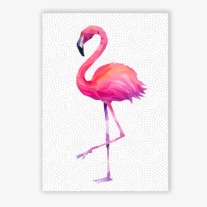 Grafikdruck Flamingo Nr. 3