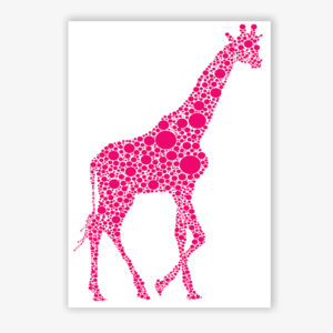 Grafikdruck Punkte Giraffe