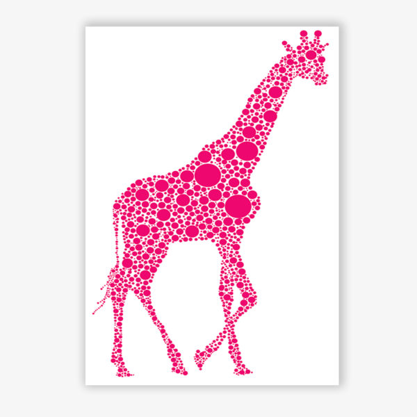 Grafikdruck Punkte Giraffe