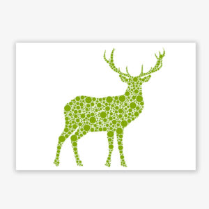 Grafikdruck Punkte Hirsch