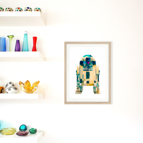 Grafikdruck R2D2 Print - weiß – Bild 2