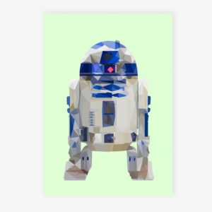 Grafikdruck R2D2 - hellgrün