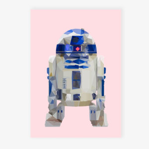 Grafikdruck R2D2 - rosa