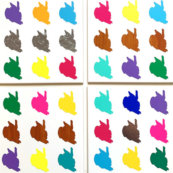 Wilde Häschen - POP ART Bildfliese Nr. 17 – Bild 3