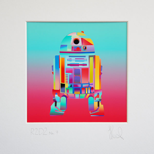 R2D2 - POP ART Druck Nr. 7 Unikat – Bild 2