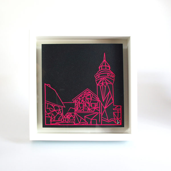 Bild mit Rahmen - Kaiserburg NEON gelb auf bronze – Bild 4