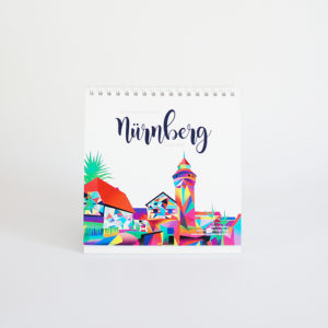 Nürnberg immerwährender Tischkalender 15 x 15 cm