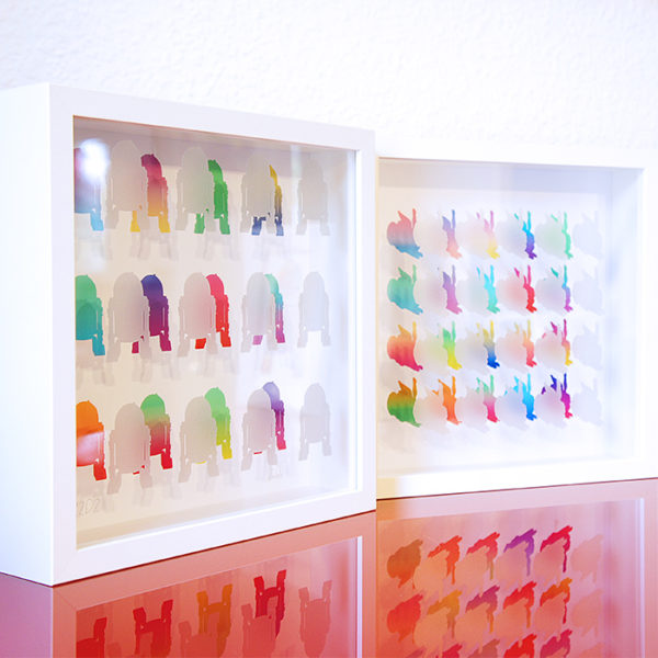 Bild mit Rahmen - Versteckte Hasen 3D Pop Art Nr. 3 – Bild 3