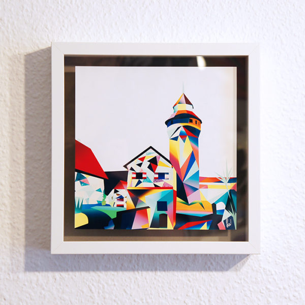 Bild mit Rahmen - Nürnberg Sinwellturm Kaiserburg 3D – Bild 3