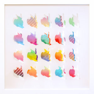 Bild mit Rahmen - Versteckte Hasen 3D Pop Art Nr. 2