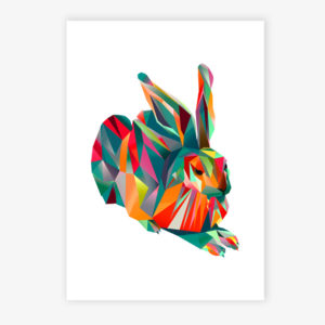 Grafikdruck Hans Hase Nr. 3 grün