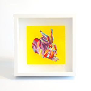Bild mit Rahmen - Hans Hase NEON artS 3D (neon gelb)