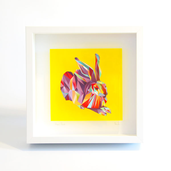 Bild mit Rahmen - Hans Hase NEON artS 3D (neon gelb)