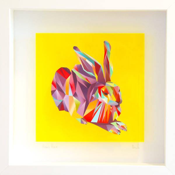 Bild mit Rahmen - Hans Hase NEON artS 3D (neon gelb) – Bild 2