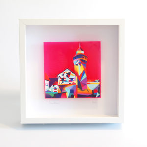Bild mit Rahmen - Nürnberg NEON artS 3D (neon pink)