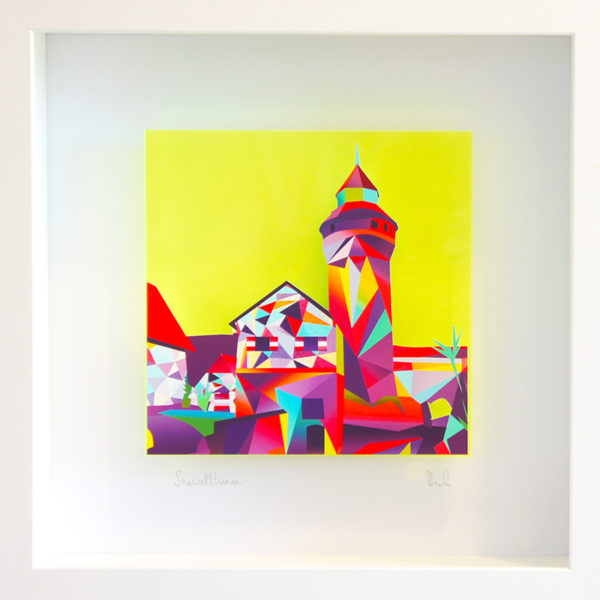 Bild mit Rahmen - Nürnberg NEON artS 3D (neon grün) – Bild 2