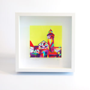 Bild mit Rahmen - Nürnberg NEON artS 3D (neon grün)