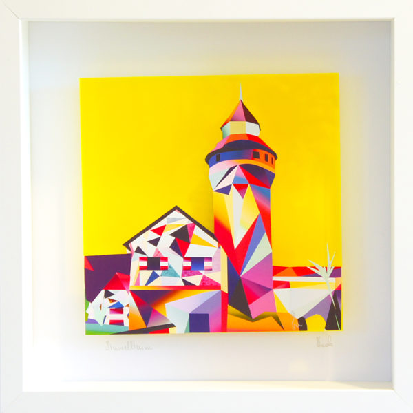 Bild mit Rahmen - Nürnberg NEON artS 3D (neon gelb)