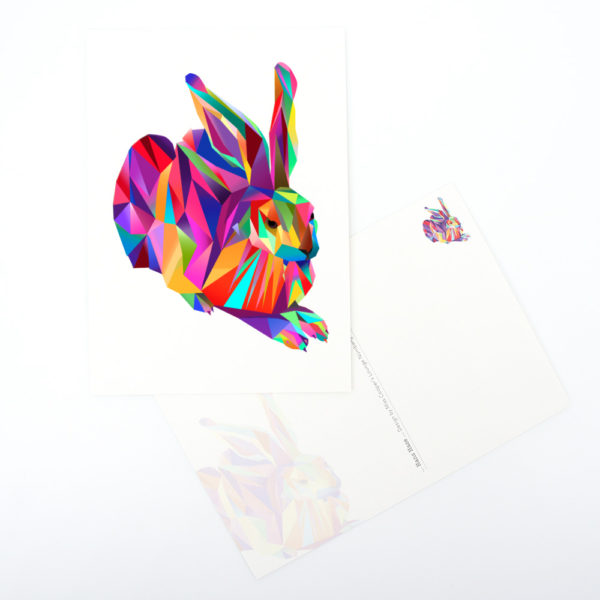 Postkarte Hans Hase pink – Bild 2