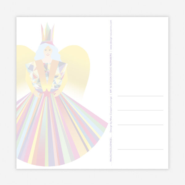 Postkarte Rauschgoldengel 15x15 cm – Bild 2