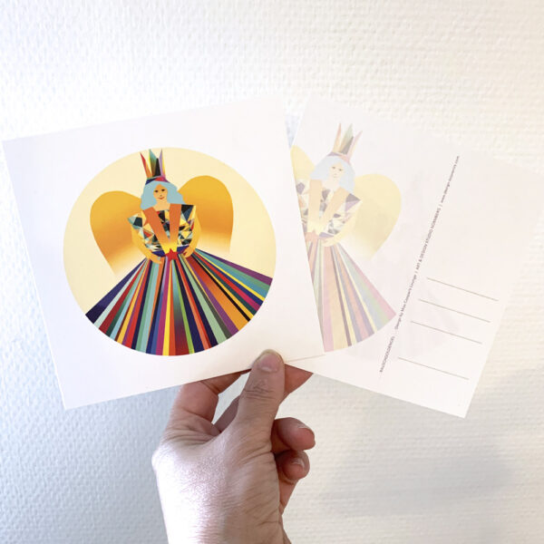 Postkarte Rauschgoldengel 15x15 cm – Bild 3