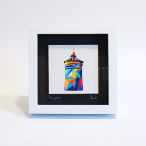 Fine Art Druck mit Rahmen - Königstor blau auf dunkelblau
