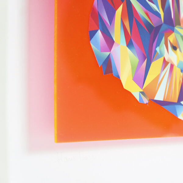 Bild mit Rahmen - Hans Hase NEON POP ART 3D (orange) – Bild 3