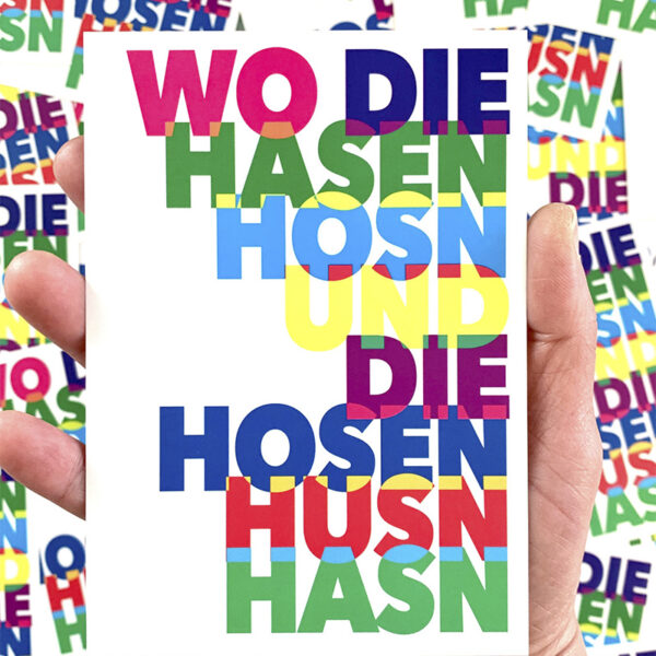Postkarte Wo die Hasen Hosn ... lerne Fränkisch – Bild 3